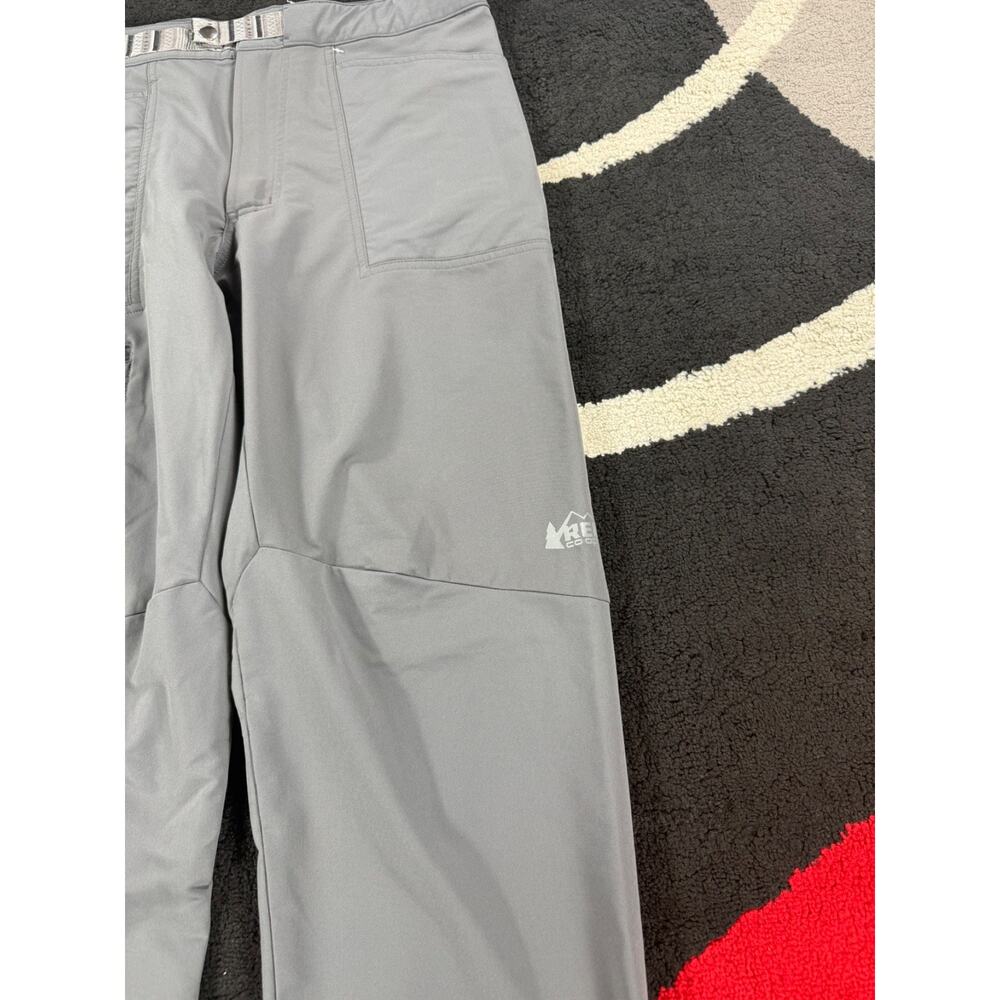 Rei Co-Op Pants Mens 36x32 Gray Activator Softshell Hiking Stretch Semi Fitted View 2
